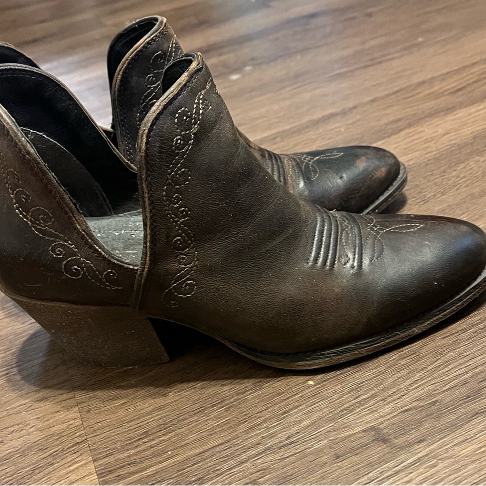 Brown Leather Ankle Boots